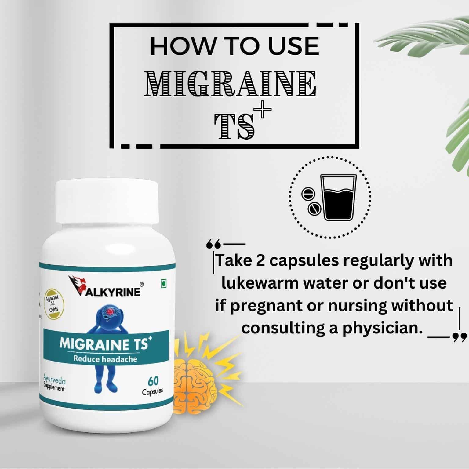 Valkyrine Migraine TS - Natural Neurological Support Formula