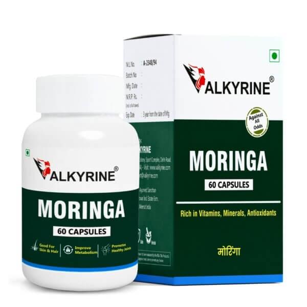 Valkyrine Moringa Capsules Bottle - 500mg Organic Moringa Oleifera